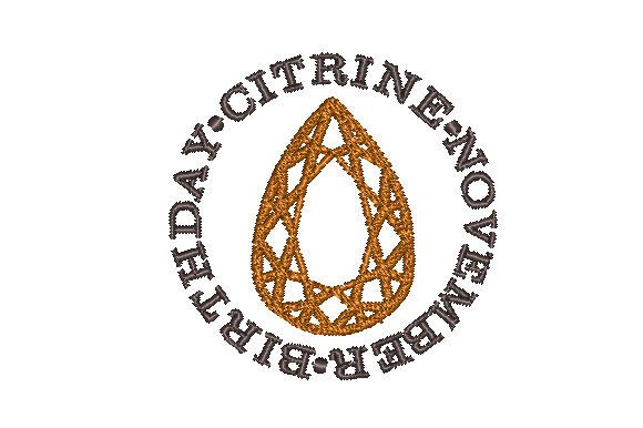 Citrine Faceted Pear November Birthday