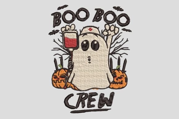 Ghost Pumpkins Nurse Boo Crew Halloween